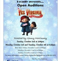 Pine Tree Playhouse Auditions Oct 2, 3 and 4